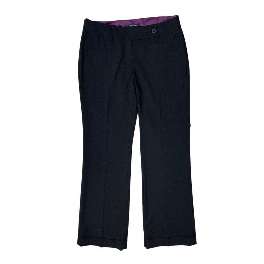 Christopher Blue 8 Black Dress Pants The Lola Fit Mid Rise Evening Elegant NWT